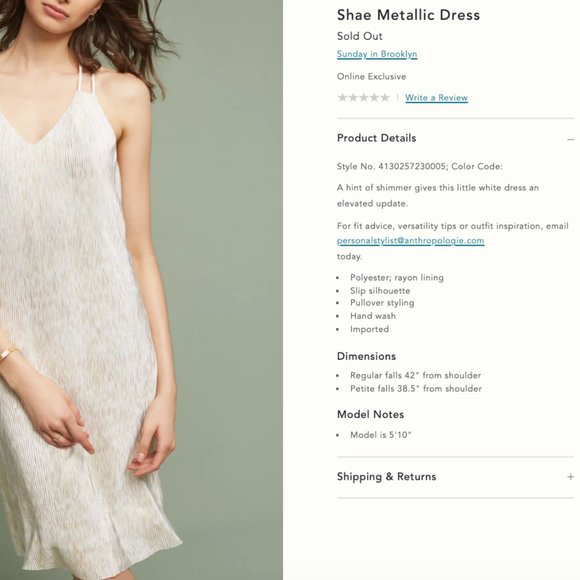 NEW Sunday in Brooklyn Shae Gold Shimmer Dress - Picture 15 of 15